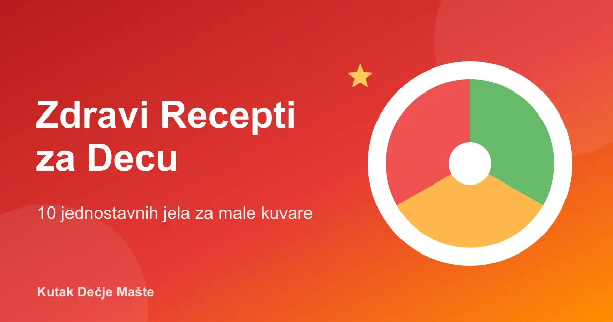 Zdravi recepti za decu: ilustracija tanjira sa povrćem, žitaricama i proteinima